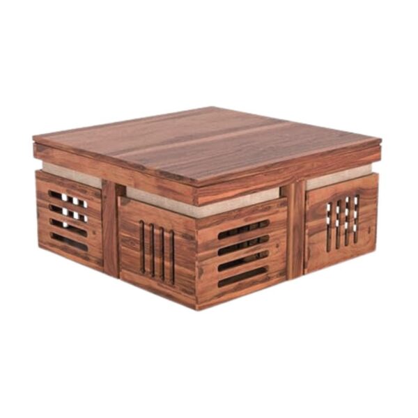 Yureka Solid Wood Sheesham Nested Coffee Table Set of 5(1+4)