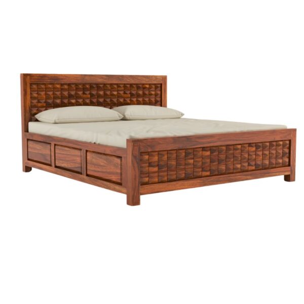 DOM SOLID WOOD SHEESHAM BED