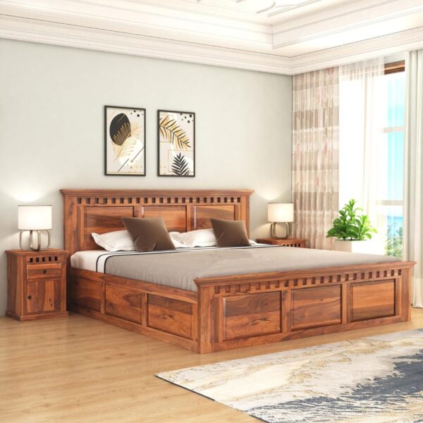 KUBER SOLID WOOD SHEESHAM BED
